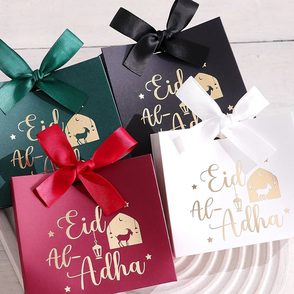 5 Eid Al-Adha Gift Boxes Pastel Sheep Calligraphy Design Eid Gift Boxes Qme