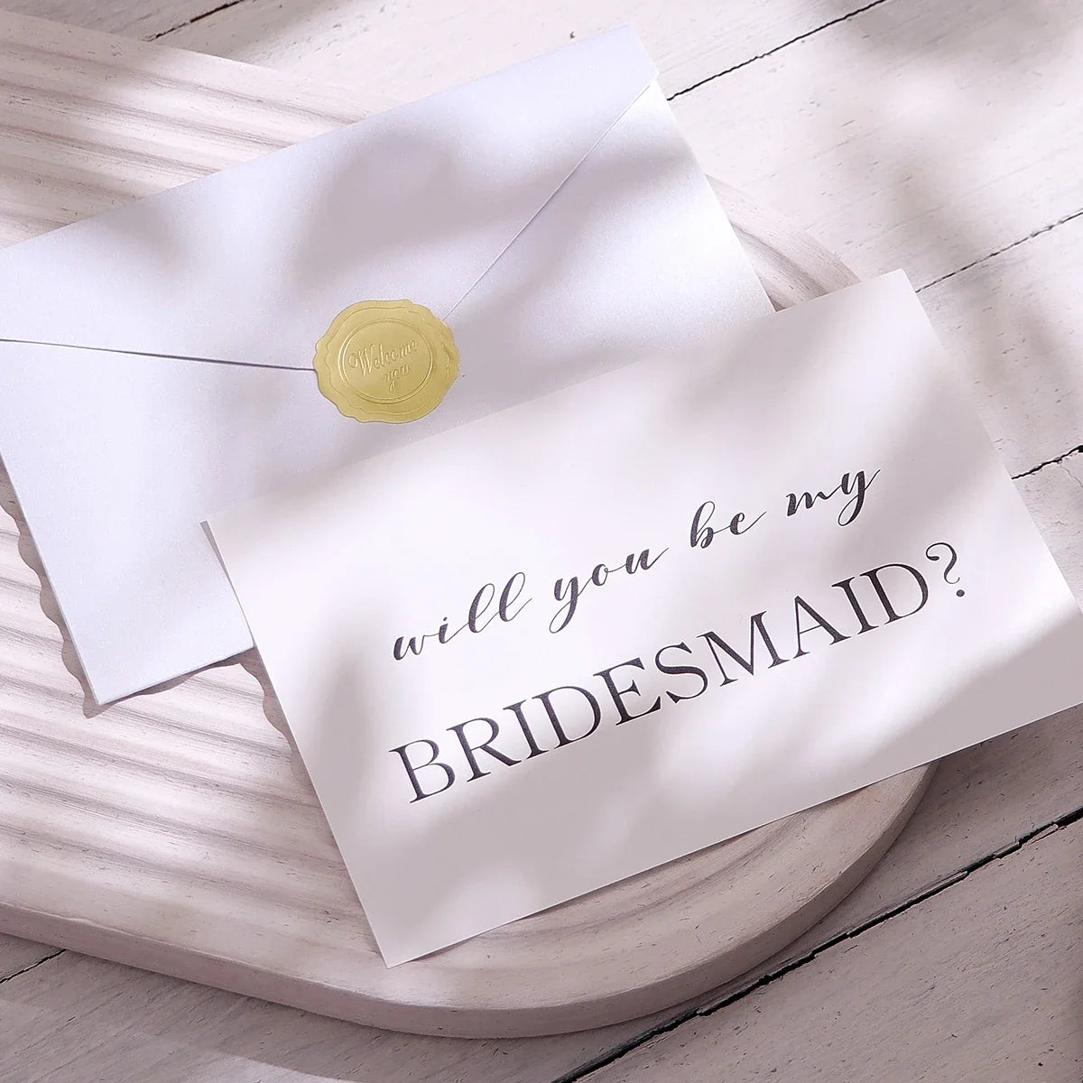 Will You Be My Bridesmaid Card with Envelope – Personalized Bridesmaid Proposal Card Qme A S