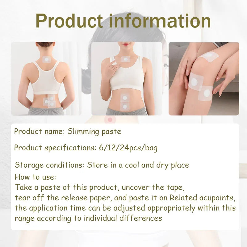Body Slimming Patches – Belly & Stomach Shaping Stickers 60pc Body Slimming Patch Qst