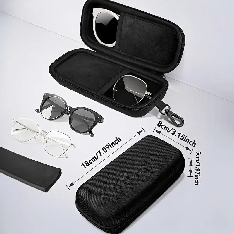 Hard Shell Double Compartment Glasses Case | EVA Storage Box Glasses Storage Case Qme