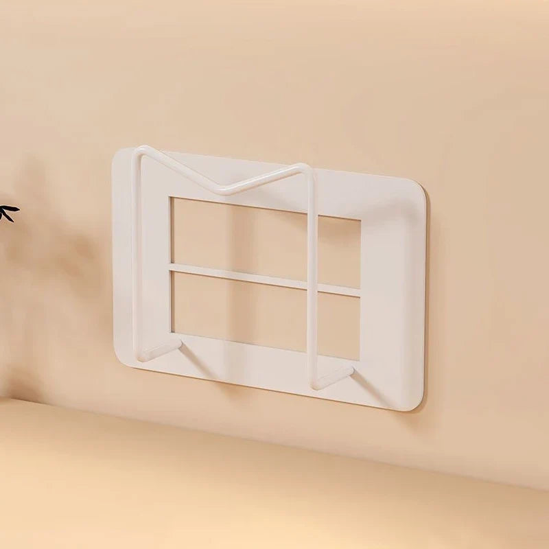 No-Drill Multi-Purpose Storage Shelf with Hooks Wall Storage Shelf Qme