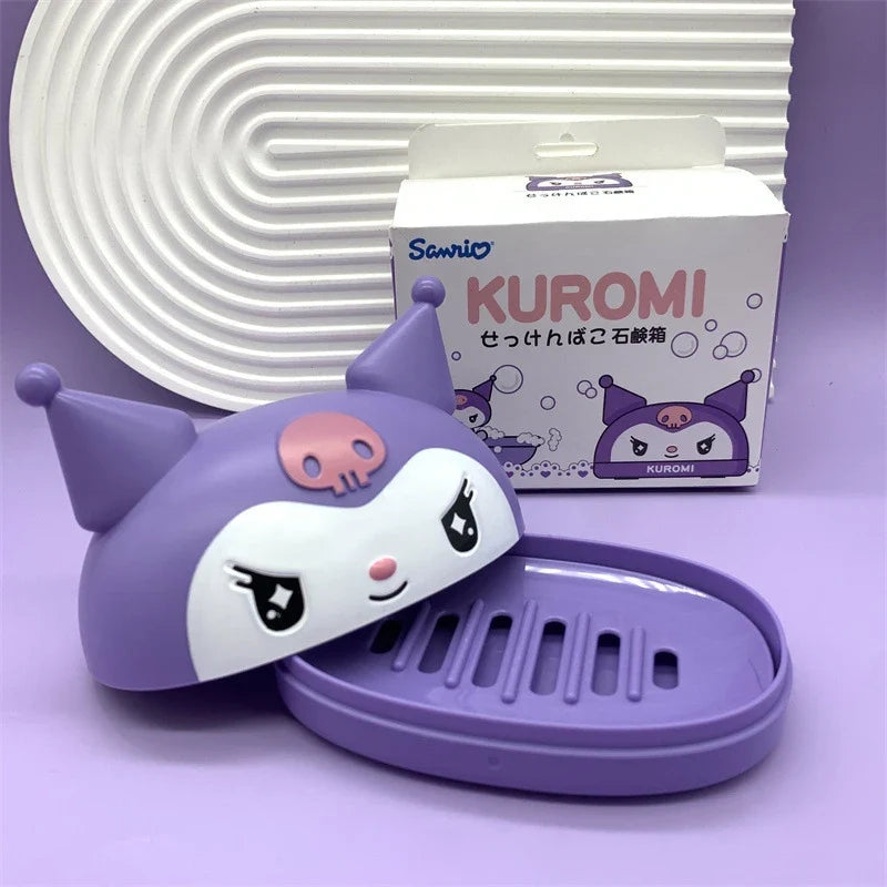 Hello Kitty Kuromi Soap Dish Holder | Kawaii Bathroom Décor Soap Dish Holder Qme