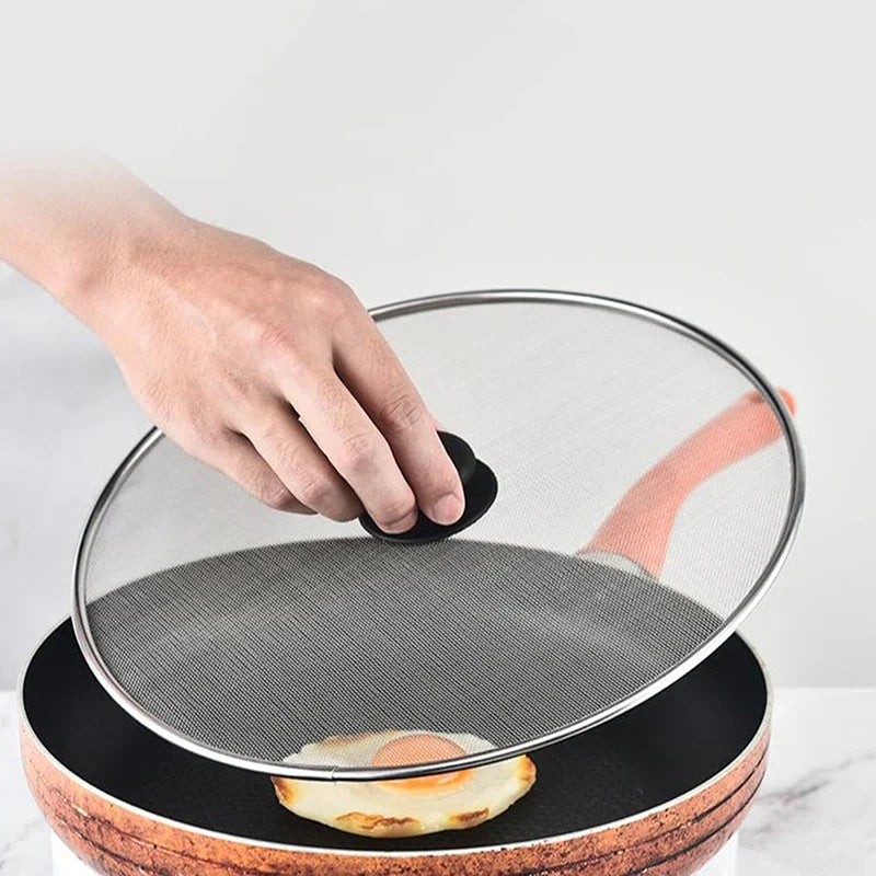 Fine Mesh Splatter Screen Guard Lid for Frying Pans | Qme Splatter Screen Qme