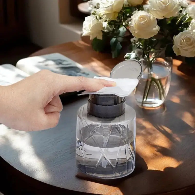 Refillable Lockable Pump Dispenser Bottle | Nail & Makeup Pump Dispenser Bottle Qme