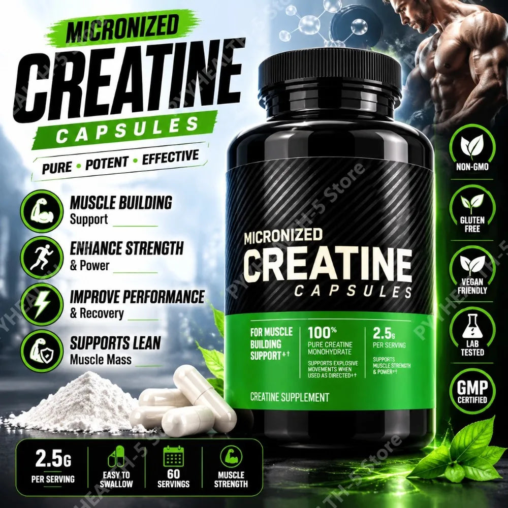Creatine 2.5g Capsules – Muscle, Fitness & Recovery | 60ct Creatine Supplement Qst