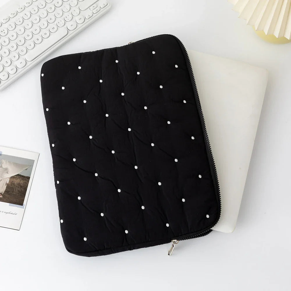 Solid Polyester Laptop Sleeve Tablet Bag – Multiple Sizes Laptop Sleeve Qme Black Pouch 9-11 Inch