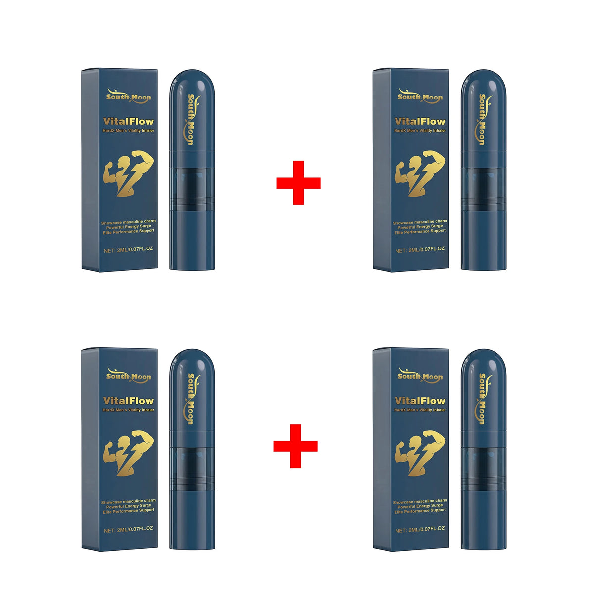 South Moon Men's Energizing Nasal Inhaler – Focus & Refresh Aromatherapy Inhaler Qst 4pcs