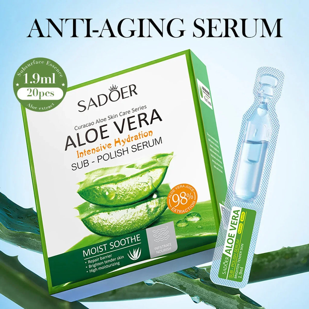 Aloe Vera Moisturizing Essence Sheets – 20 pcs Travel Size Moisturizing Essence Sheets Qme