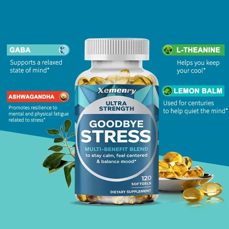 GABA & L-Theanine Calm Capsules – Gluten-Free, Non-GMO Wellness Supplement Qst