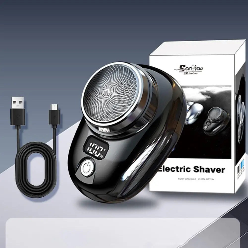 Mini Electric Razor for Men – Cordless Travel Shaver, Digital Display Electric Travel Shaver Qme