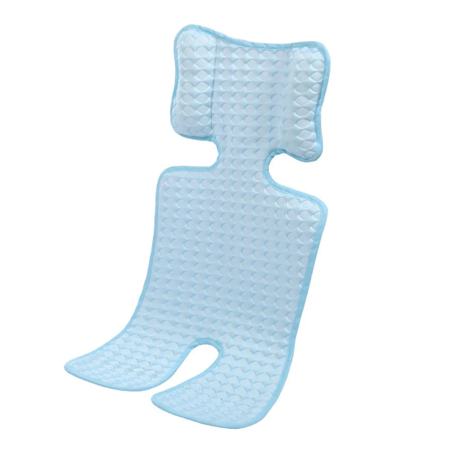Summer Baby Stroller Seat Mat – Breathable Cotton Cushion Stroller Seat Cushion Qst Blue