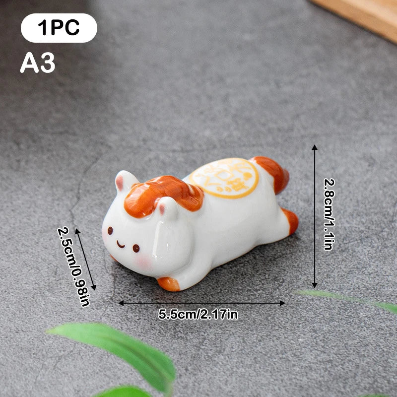 Ceramic Horse Chopstick Rest – Spoon Fork Knife Stand Chopstick Rest Qme A3