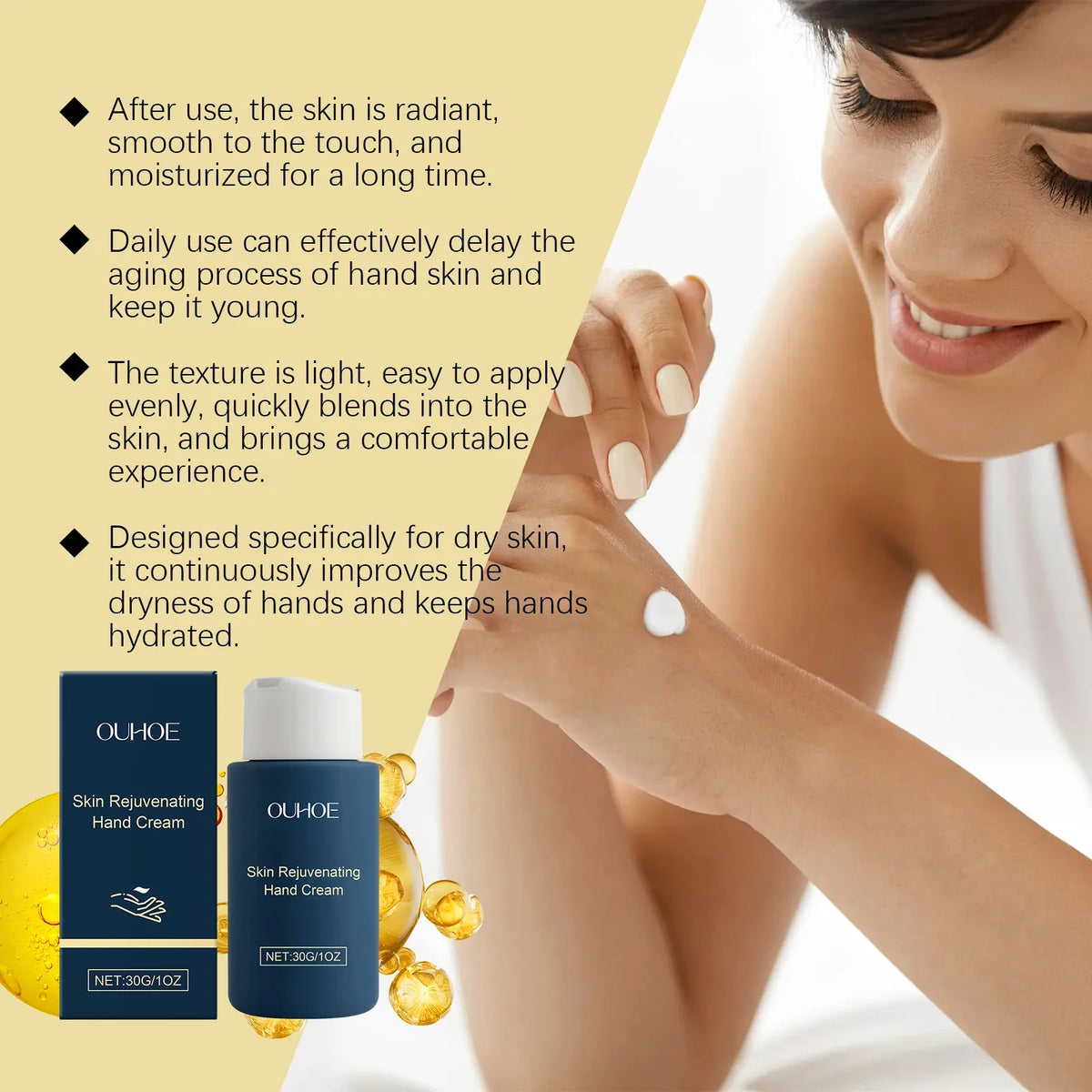 Qme Moisturizing Hand Cream – Nourishing, Softening & Brightening Moisturizing Hand Cream Qme