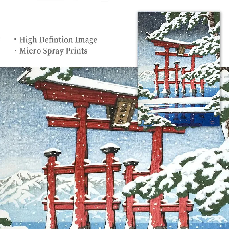 Kawase Hasui Japanese Landscape Canvas Poster | Wall Art Print Canvas Wall Art Qst