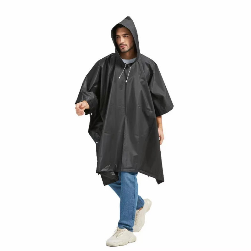 Waterproof Hooded EVA Rain Jacket – Unisex Hiking Raincoat Waterproof Rain Jacket Qst