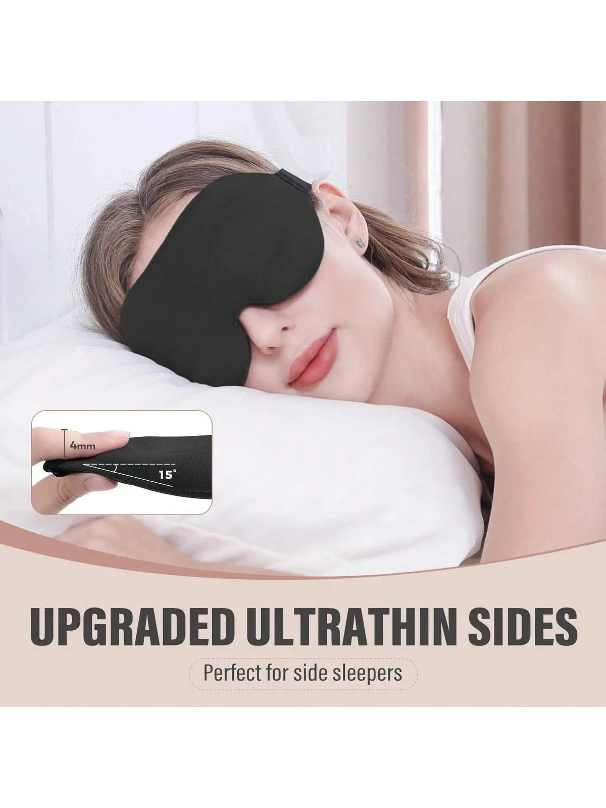 3D Sleep Mask with Ear Plugs – Soft Light-Blocking Eye Mask Sleep Mask Set Qme