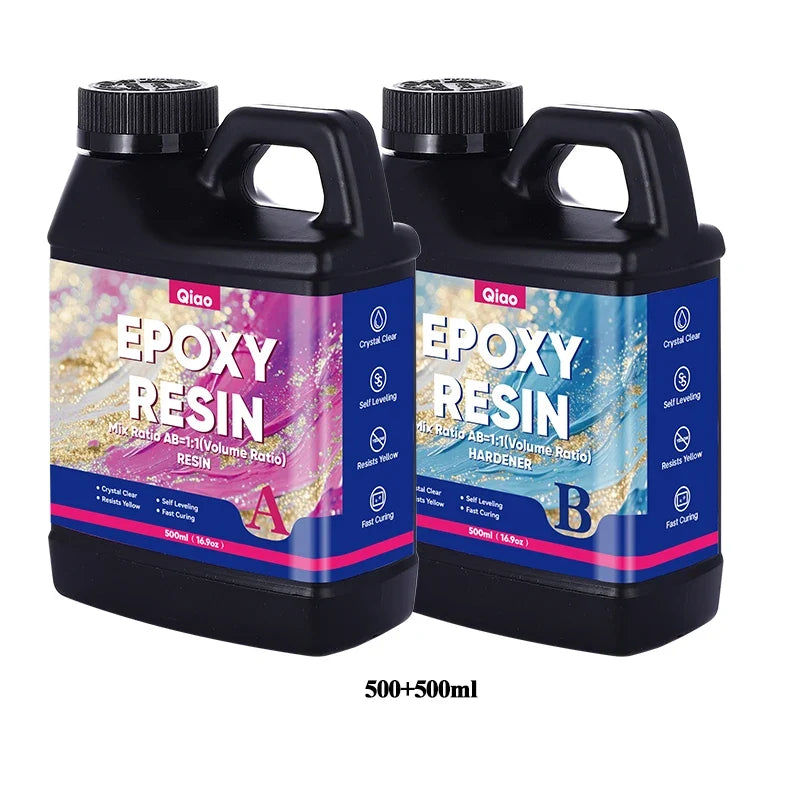 High Gloss 1:1 Epoxy Resin Kit – Fast Curing & Heat Resistant Epoxy Resin Kit Qme 500ml 500ml