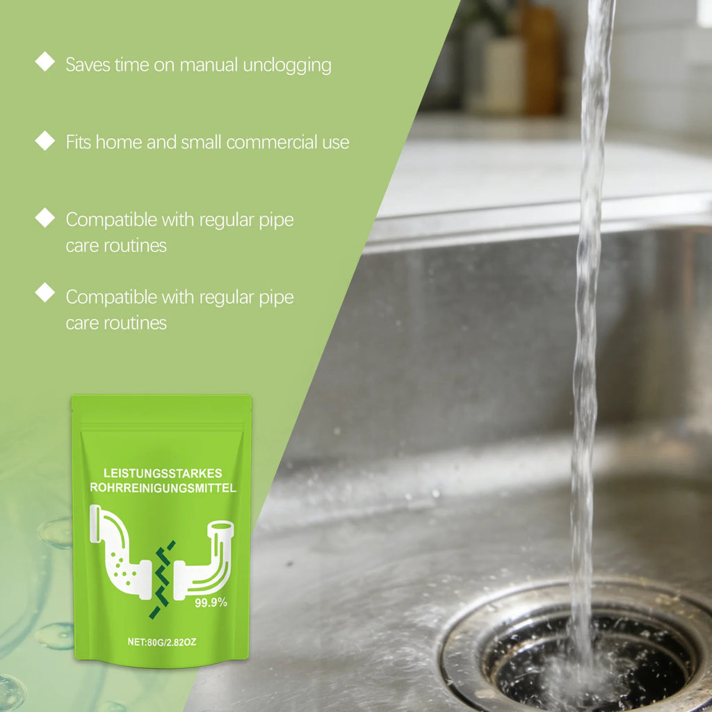 80G Drain Cleaner Powder – Unclog, Deodorize & Clean Pipes Drain Cleaner Powder Qst