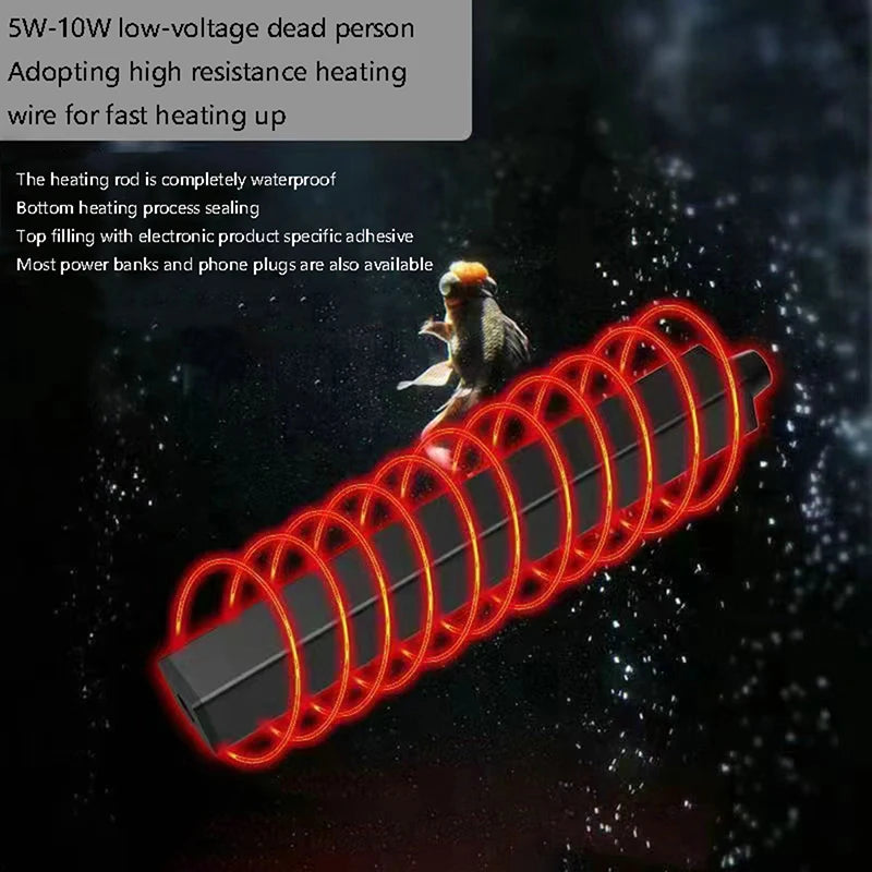 Mini USB Aquarium Heater 5W/10W for Small Fish Tanks Aquarium Heater Qst