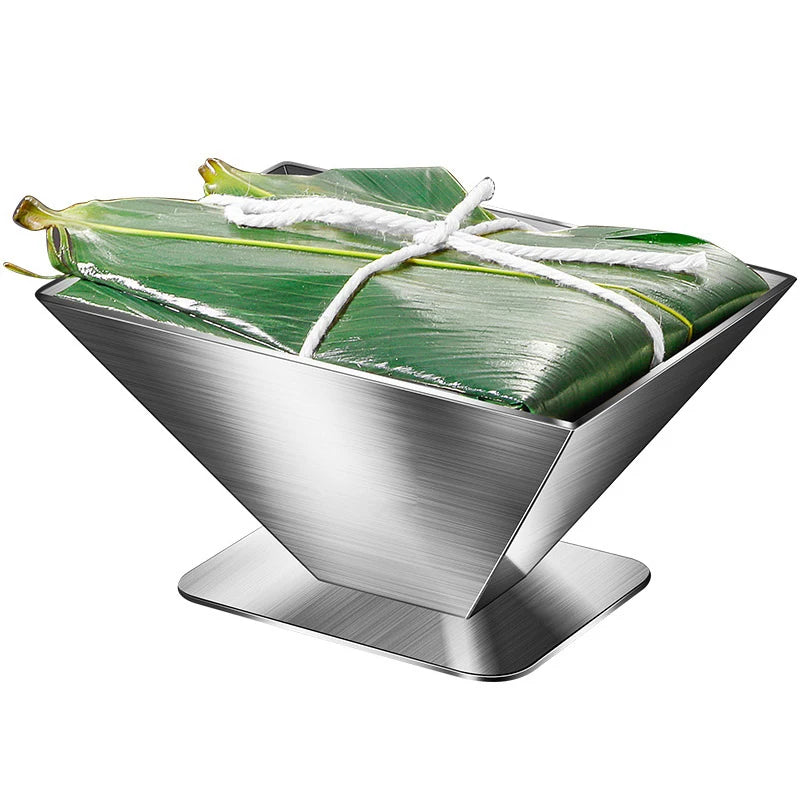 Stainless Steel Zongzi Mold – Triangle & Rectangle Rice Ball Baking Mold Qst