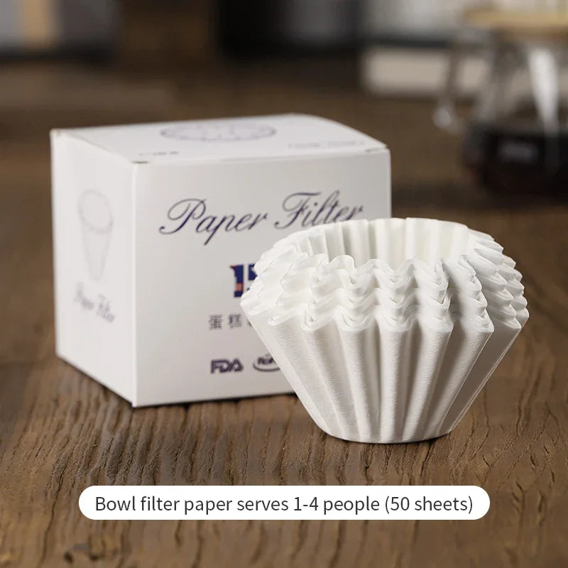 Bincoo V-Shaped Conical Coffee Filter Papers | Pour Over Coffee Filter Papers Qst big-50pcs China Mainland