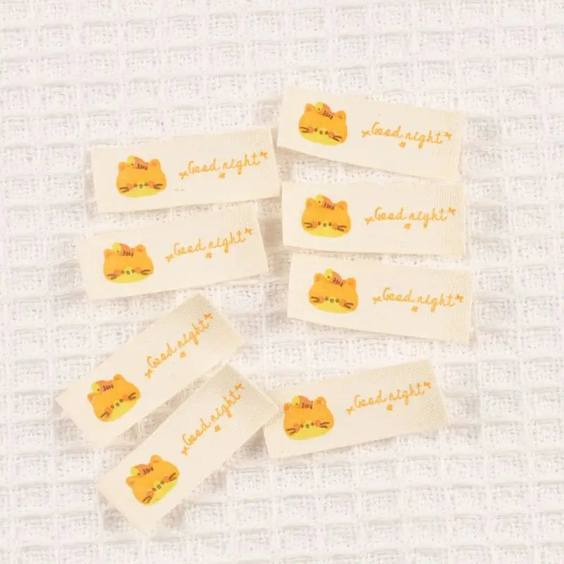 15 Mixed Cartoon Animal Cotton Labels – DIY Clothing & Craft Tags DIY Fabric Labels Qme 15x40mm cp3807-1