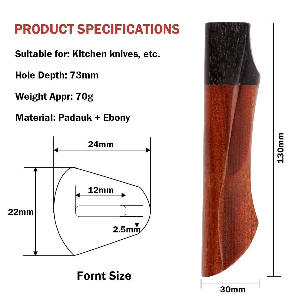 XITUO Wooden Resin DIY Knife Handles for Japanese Knives Knife Handle Blank Qst DB-251263A