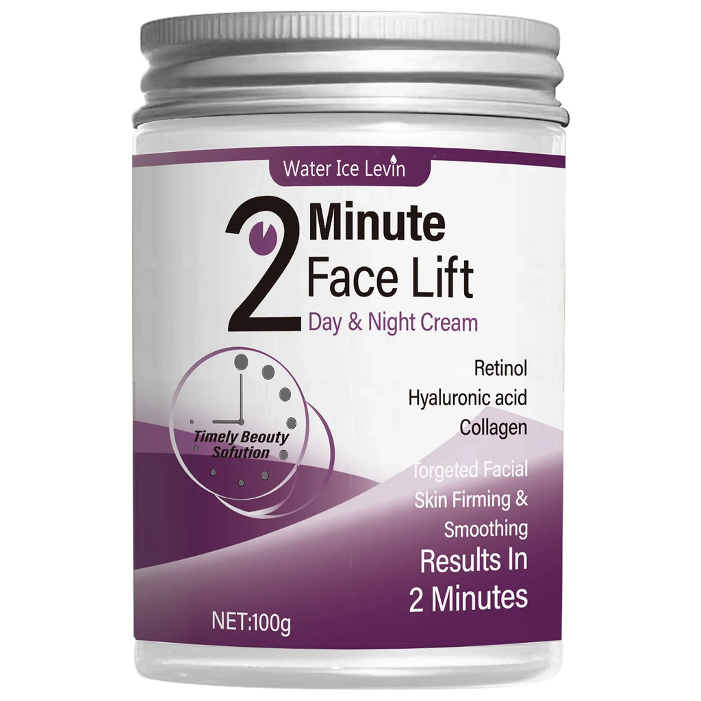 2-Minute Facial Lift Cream – Retinol, Hyaluronic Acid & Collagen Anti-Aging Face Cream Qme One Bottle 100g