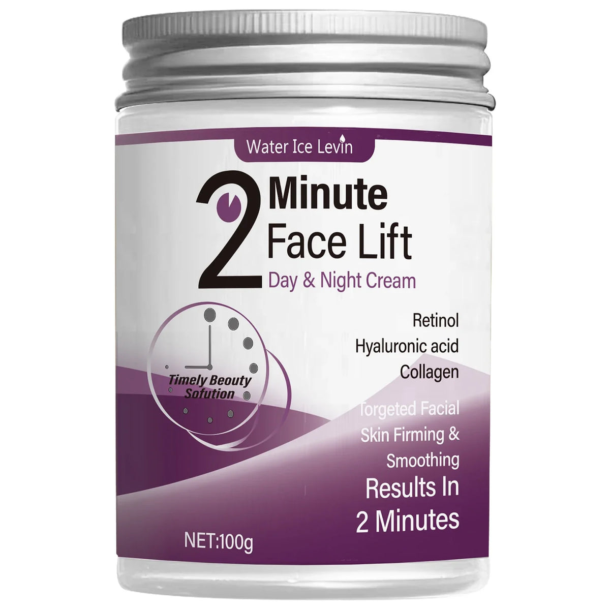 2-Minute Facial Lift Cream – Retinol, Hyaluronic Acid & Collagen Anti-Aging Face Cream Qme One Bottle 100g