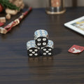 Metallic 6-Sided Dice Set for DND RPG Tabletop Board Games Metallic Dice Set Qme slivery-3pcs