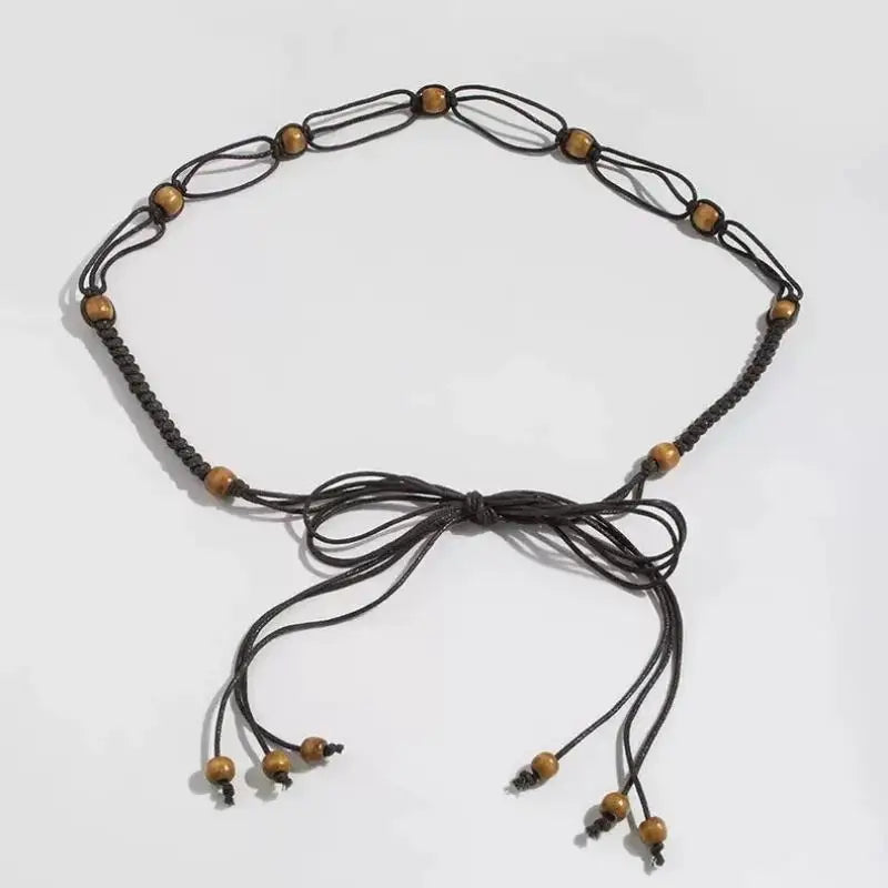 Women's Thin Canvas Waist Belt – Knotted Vintage Dress Tie Women's Waist Belt Qst A3