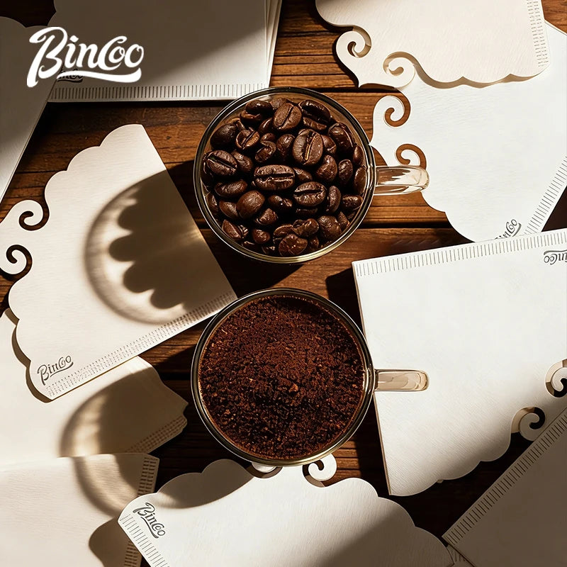 Bincoo V-Shape Pour Over Coffee Filter Papers – Large Size Coffee Filter Papers Qst