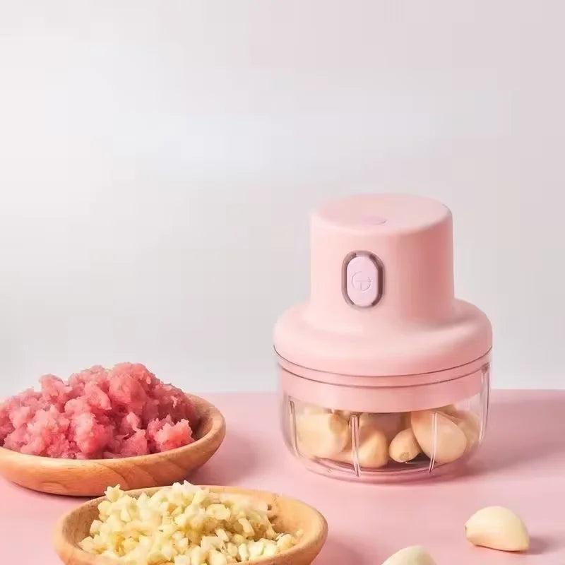 Electric Garlic Crusher USB Wireless Mini Food Chopper Electric Food Chopper Qst