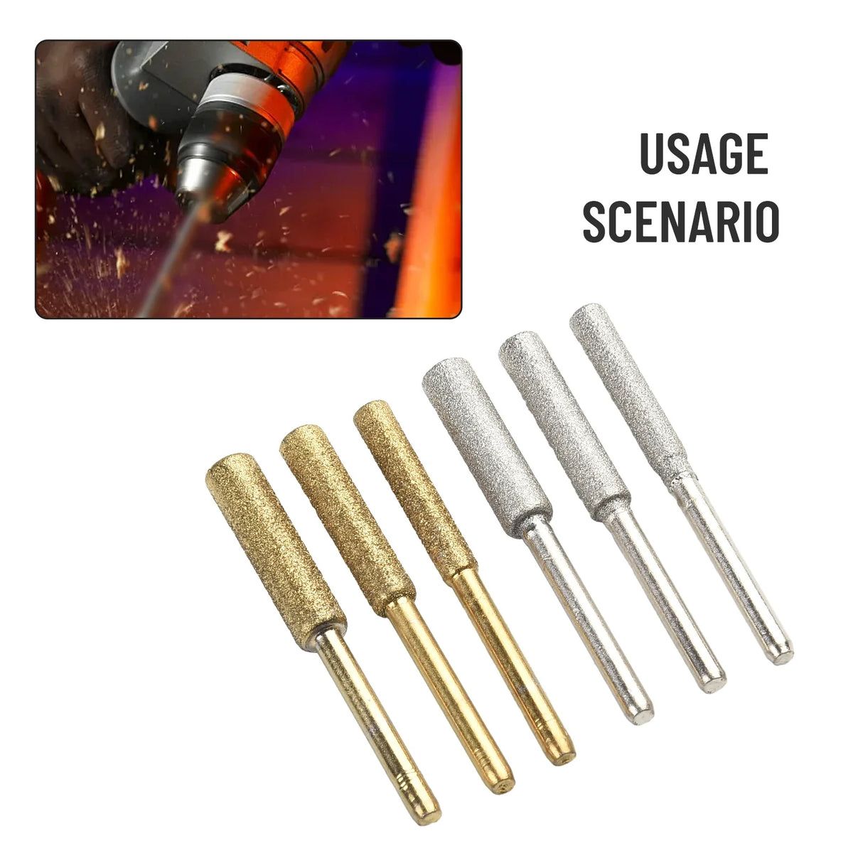 6-Piece Chainsaw Sharpening Stone File Set – 4.0/4.8/5.5mm Chainsaw Sharpening File Qme