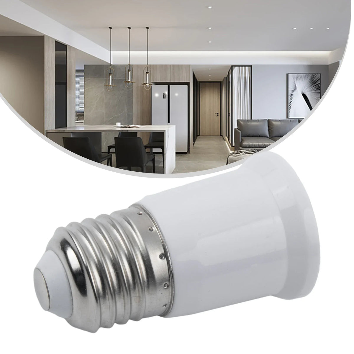 E27 E26 Socket Extender Adapter – 3cm Lamp Base Extension Lamp Socket Adapter Qme Default Title