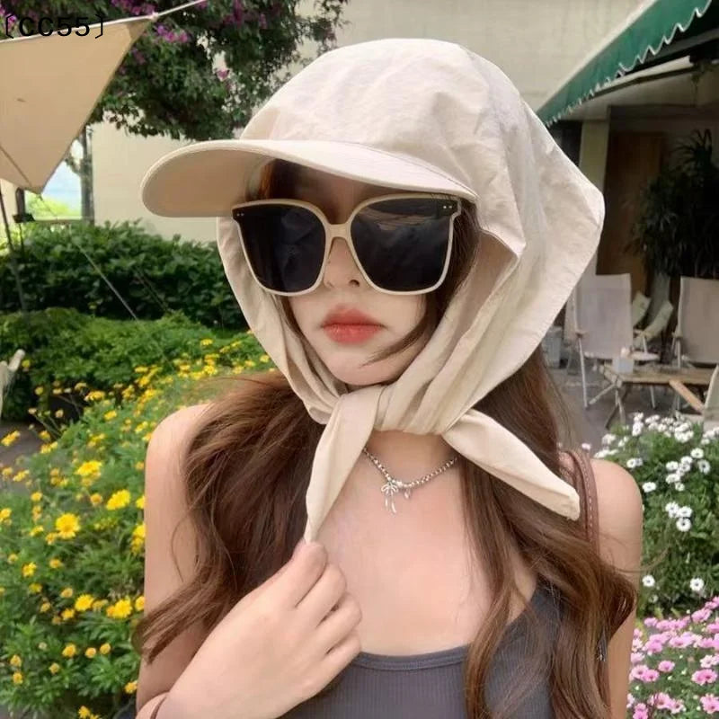 Unisex Bandana Visor Hat – UV Sun Protection Outdoor Cap Visor Sun Hat Qst
