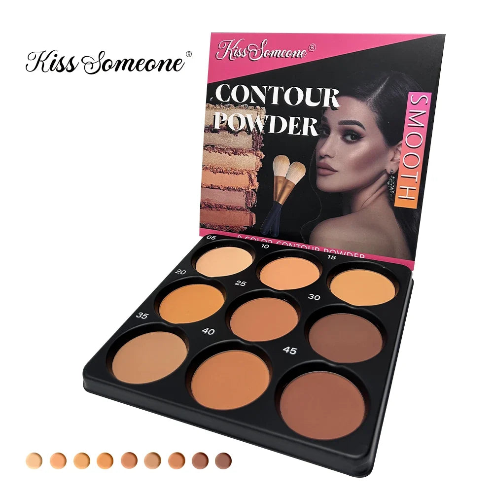 9 Shade Matte Contour Palette – Professional Powder Makeup Contour Powder Palette Qme 45g