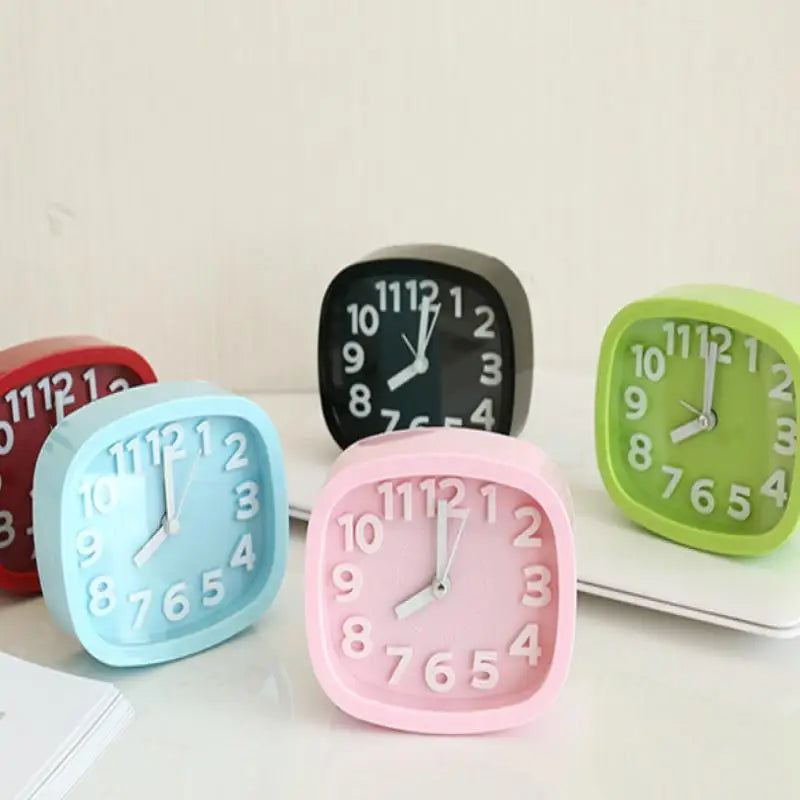 Creative Quartz Alarm Clock Desktop Ornament | Silent Clock Desktop Alarm Clock Qme