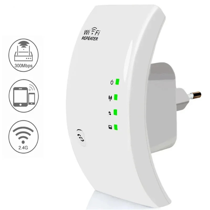 WiFi Range Extender 300Mbps – Wireless Repeater & Booster WiFi Range Extender Qme