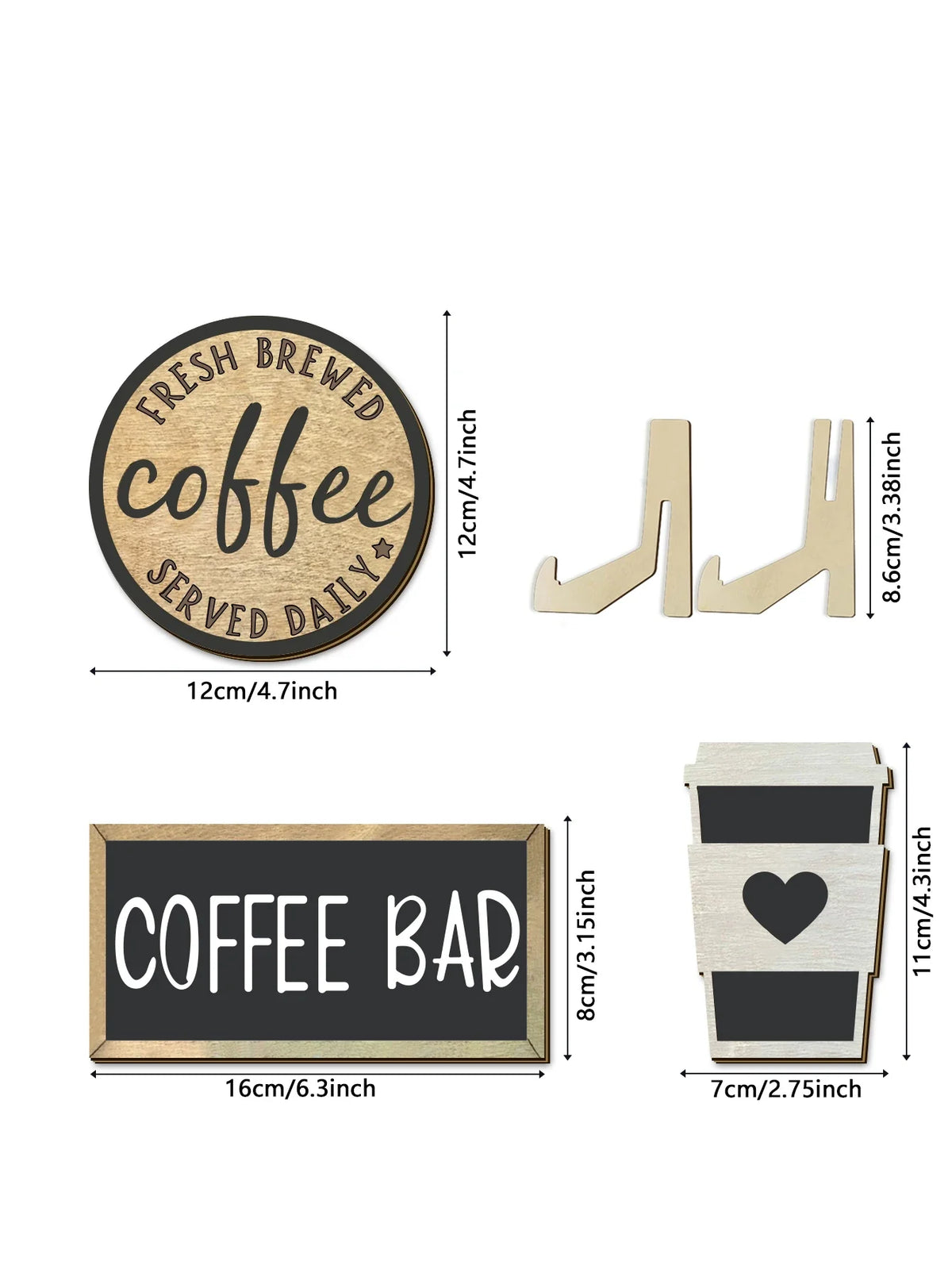 Elegant Wooden Coffee Tray | Stylish Layered Construction Wooden Serving Tray Qme
