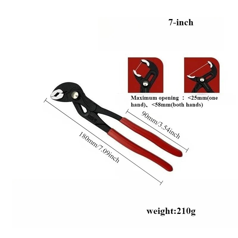 Quick-Adjust V-Jaw Tongue & Groove Pliers | 7" & 10" Set Tongue Groove Pliers Qme