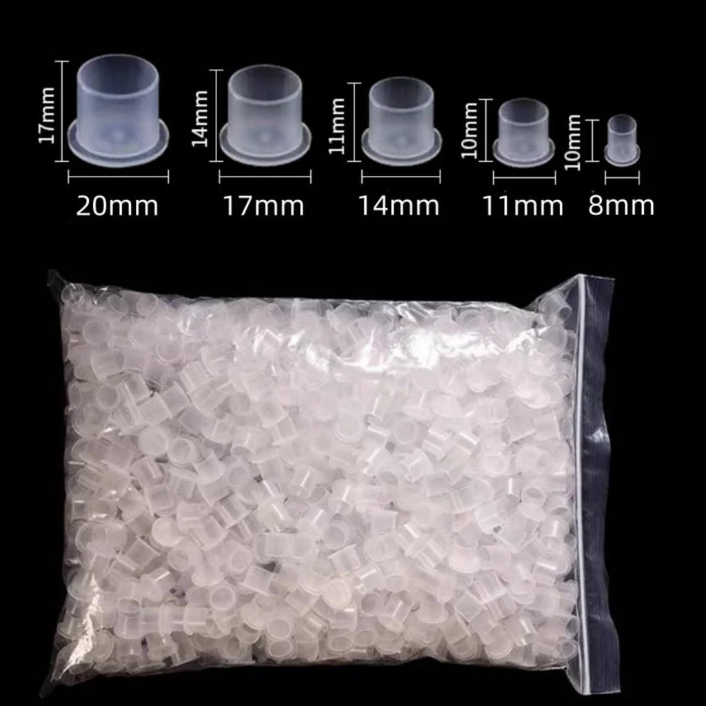 ROKYO Disposable Tattoo Ink Cups – Clear Plastic Pigment Holder Tattoo Ink Cups Qme
