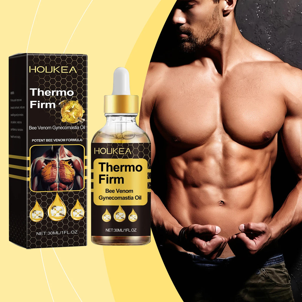 Houkea Bee Venom Men's Chest Firming & Contouring Oil 30ml Chest Firming Oil Qst