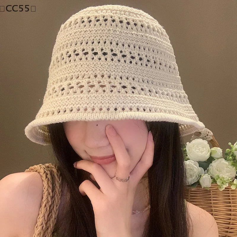 Women's Woven Bucket Hat – Breathable UV Sun Hat Woven Sun Hat Qst