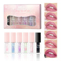 QIBEST Shimmer Lip Oil Gloss Set – Color-Change Lip Plumper Shimmer Lip Oil Gloss Qme Lip oil set