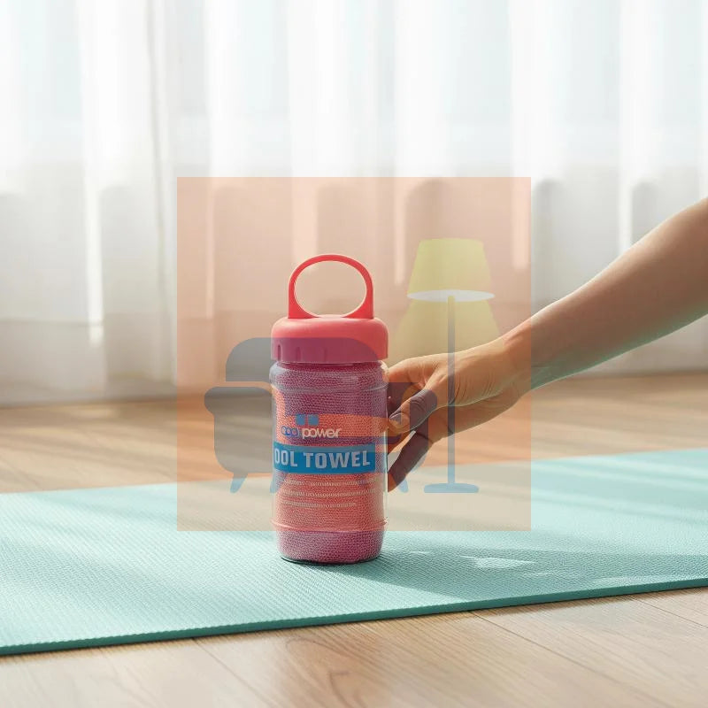 Quick Dry Cooling Towel with Portable Bottle – Gym & Outdoor Cooling Towel Qme