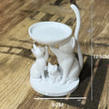 3D Printed Black Cat Storage Tray – Jewelry & Key Organizer Decorative Storage Tray Qme WHITE