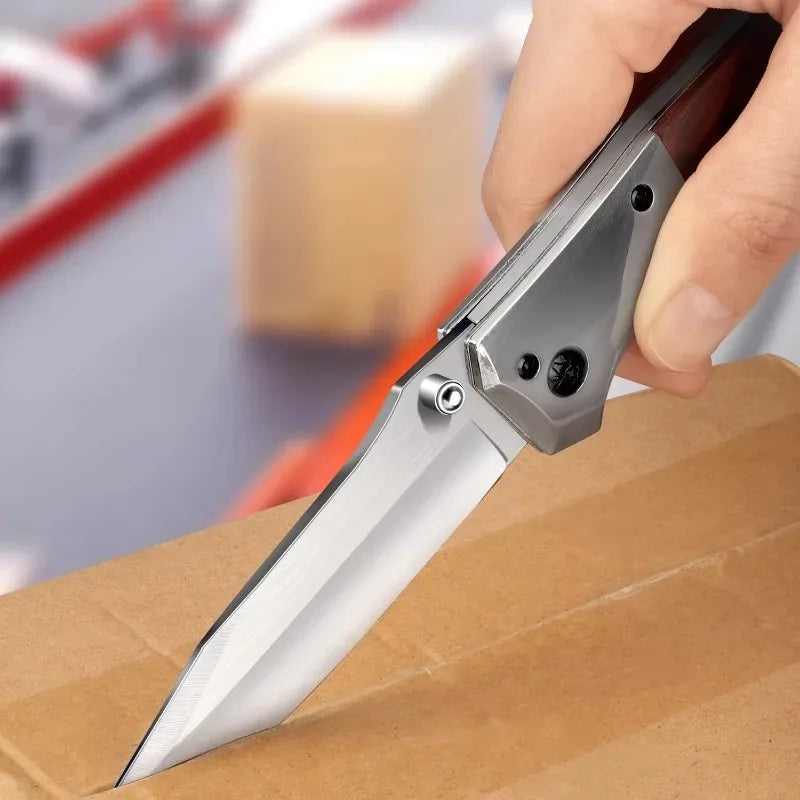 PLYS Folding Pocket Knife – Stainless Steel Outdoor EDC Knife Folding Pocket Knife Qst