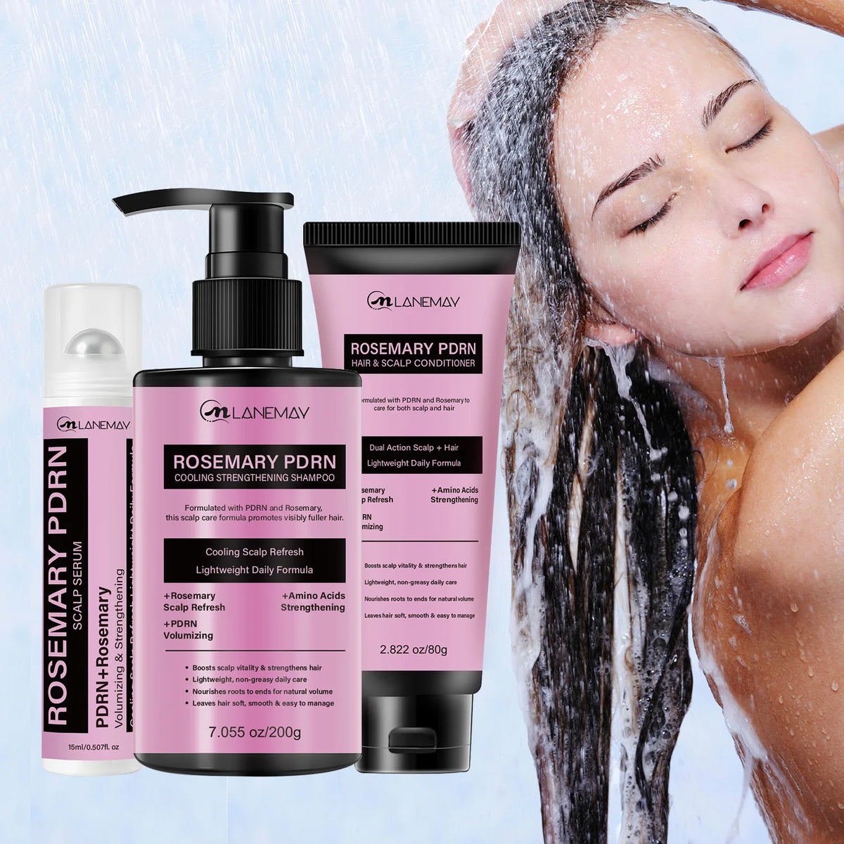 Rosemary Biotin Shampoo & Conditioner Set – All Hair Types Shampoo & Conditioner Set Qst