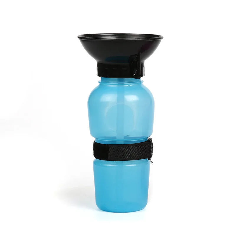 Portable Pet Water Bottle for Dogs & Cats – 500ml Leakproof Pet Travel Water Bottle Qme Blue